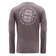 GMBN Traverse Tech T-Shirt Long Sleeve - Grey Marl Tyre