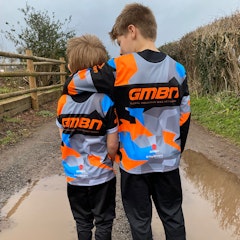 GMBN Youth Archive Camo Jersey Long Sleeve - Orange & Blue