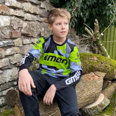 GMBN Youth Archive Camo Jersey Long Sleeve - Green & Grey